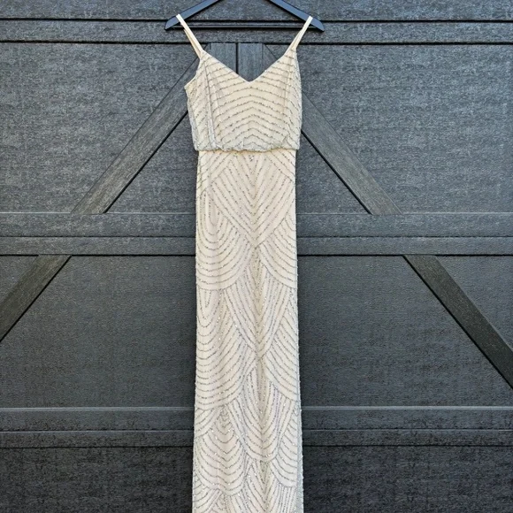 Adrianna Papell | Dresses | Adrianna Papell Art Deco Beaded Gown | Poshmark